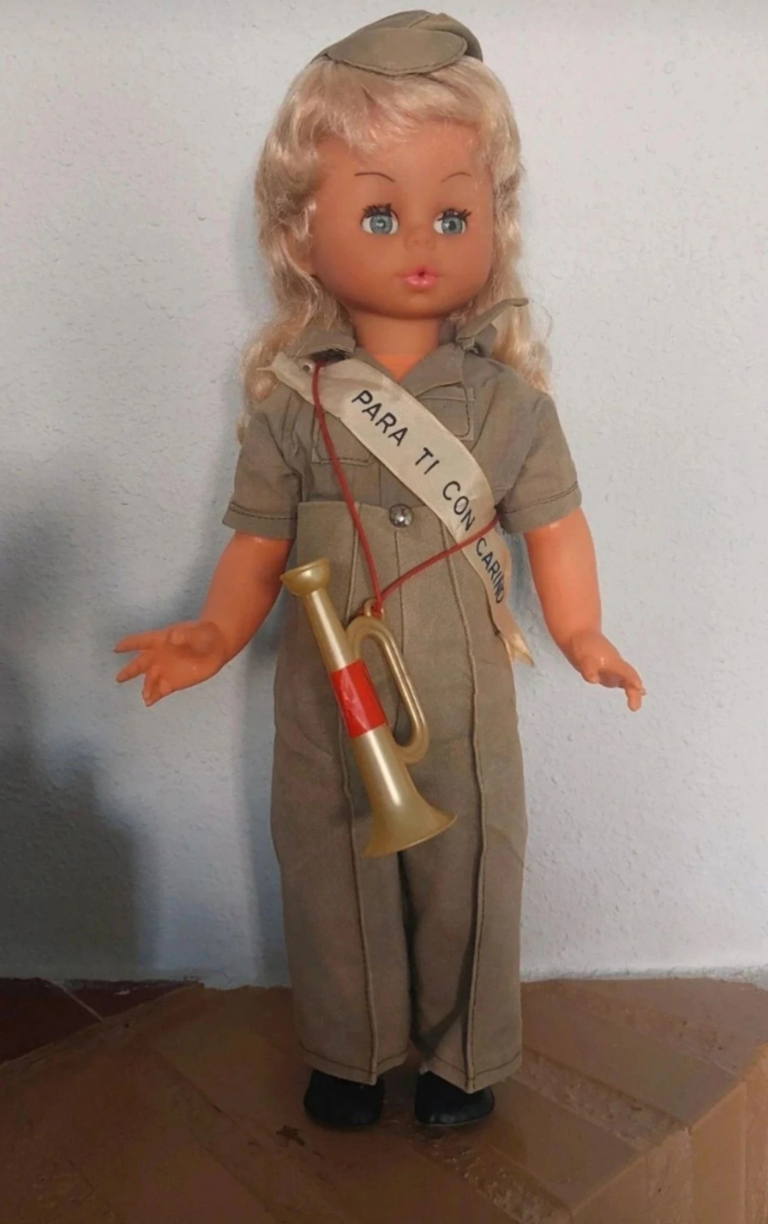 🏵muñeca Wendolin vintage militar 🏵